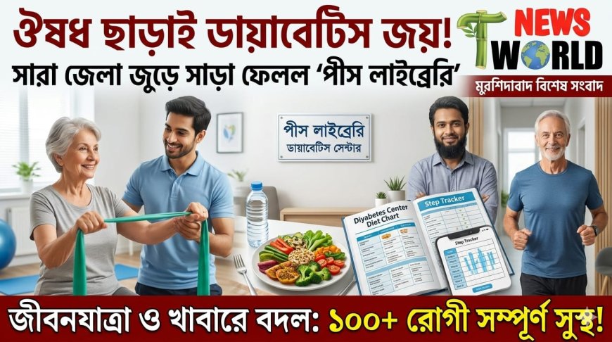 মুর্শিদাবাদে নতুন চিকিৎসা পদ্ধতিতে ডায়াবেটিস রোগীরা পাচ্ছেন মুক্তি, ঔষধ ছাড়াই নিয়ন্ত্রণে সুগার