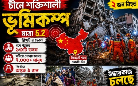 চীনে শক্তিশালী ভূমিকম্পে নিহত ২, হাজারো মানুষকে সরিয়ে নেওয়া হলো