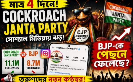 মাত্র ৪ দিনেই ভাইরাল ‘Cockroach Janta Party’! সোশ্যাল মিডিয়ায় নতুন রাজনৈতিক ব্যঙ্গের ঝড়