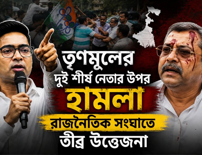 তৃণমূলের দুই শীর্ষ নেতার উপর হামলা, রাজনৈতিক সংঘাতে তীব্র উত্তেজনা