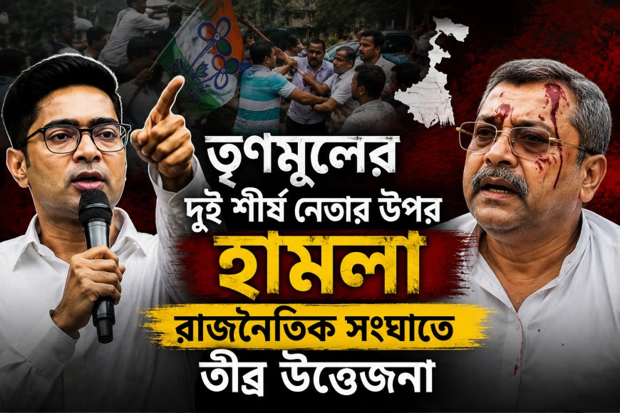 তৃণমূলের দুই শীর্ষ নেতার উপর হামলা, রাজনৈতিক সংঘাতে তীব্র উত্তেজনা