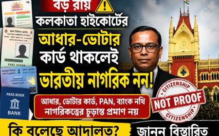 নাগরিকত্ব প্রমাণে আধার বা ভোটার কার্ড যথেষ্ট নয়, জানাল কলকাতা হাইকোর্ট