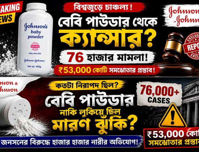 বেবি পাউডার থেকে ক্যান্সার? ৭৬ হাজার মামলার চাপে ৫.৫ বিলিয়ন ডলারের সমঝোতার পথে Johnson & Johnson
