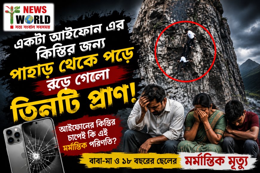 একটা আইফোন এর কিস্তির জন্য পাহাড় থেকে পড়ে ঝড়ে গেলো তিনটি প্রাণ